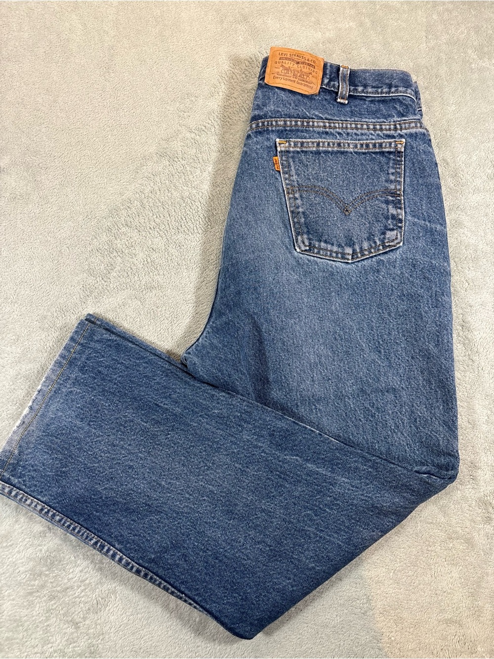 Vintage Levi's 619 Orange Tab High Rise Straight Jeans Canada Made 36x28 Unisex